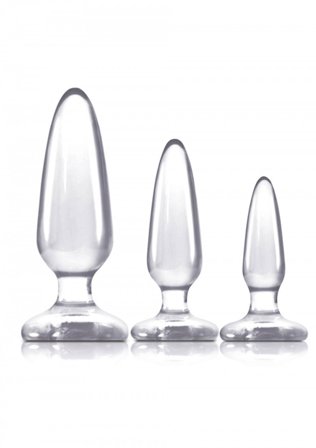 NS Novelties Jelly Rancher Butt Plug Trainer Kit Clear