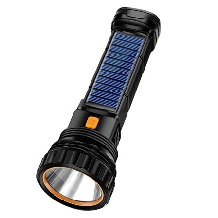 Solar/genopladelig multifunktionel 1000 lumen LED lommelygte, wit