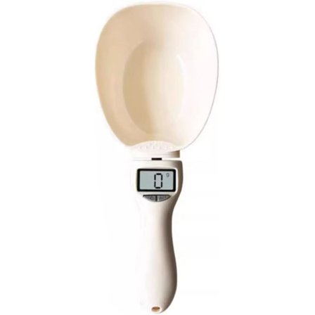 Digital måleske, vejeske 500g / 0,1g høj præcision med LCD-skærm udskiftelige skeer til portionering af te, mel