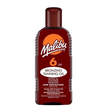 Malibu Bronzing Tanning Oil Spf6 200ml Transparent