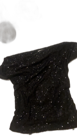 Svart glittrig offshoulder topp Gina Tricot