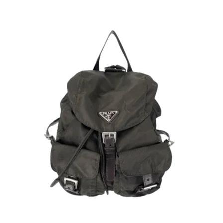Prada Vintage Pre-owned nylon rygsaekke Grøn, Dame Vintage Tasker, Størrelse: ONE Size