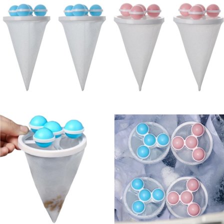 4-pack Hårfilterpåsar för tvättmaskin, ludduppsamlare för tvättmaskin, djurhårsuppsamlare, flytande hårfilter för tvättmaskin