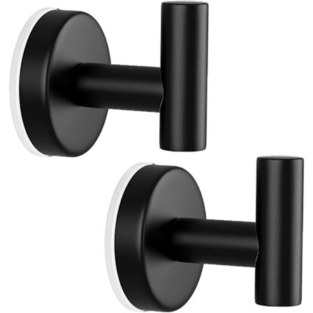 2-pakning sugekoppkroker, kraftige borfrie dusjkroker med sterkt feste, avtakbar design, perfekt for baderomsvegg, glass og speil