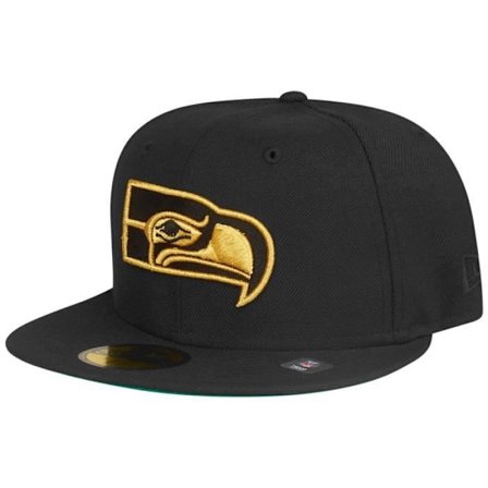 New Era 59Fifty justerbar keps - THROWBACK Seattle Seahawks - Svart - Herr - 100% ull - Sportkläder