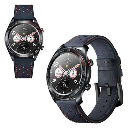 Huawei Watch Magic klockarmband i äkta läder - Blå