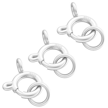 5 stk Sølvringer Rund Ringlås Lukket Jump Rings