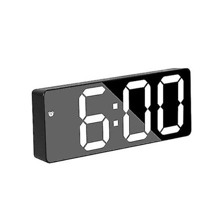 Led-spegelbordsur Digital väckarklocka Snooze-display Tid Skrivbord Elektroniska bordsur Skrivbordsklocka