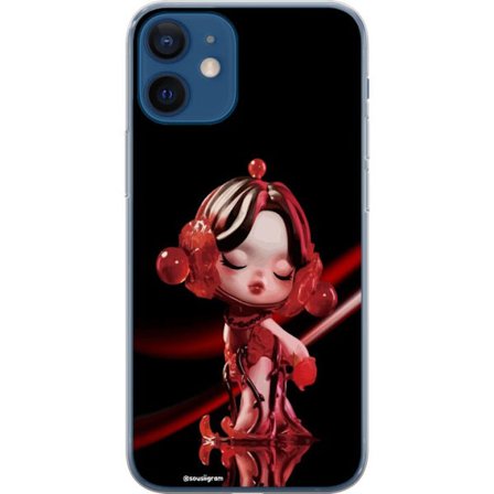 Yhteensopiva Puhelinkuori Apple iPhone 12 mini Panda-vinyyliveistos Kawaii keräilyfiguuri