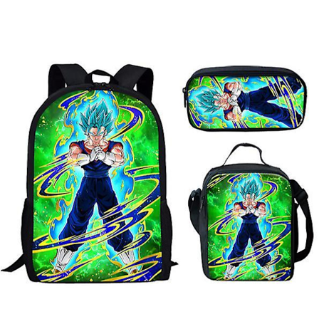 Dragon Ball Elementary School Theme School Bag 3-piece Set Computer Bag Messenger Bag Pencil Case