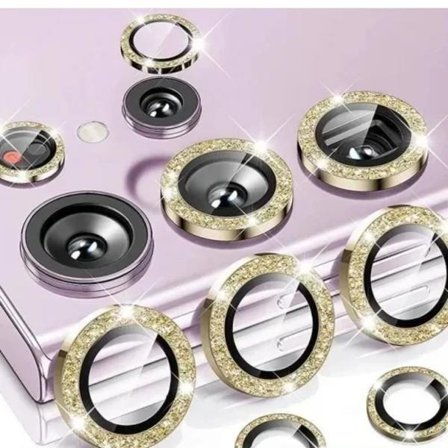 Glitter Kameraskärmskydd För Samsung Galaxy S25 Edge S24 S23 Ultra Plus Bakre Linsring Högkvalitativ Skyddsfilm