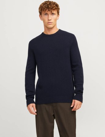 Jack & Jones Jprblulambswool Knit Crew Neck - Navy - XL
