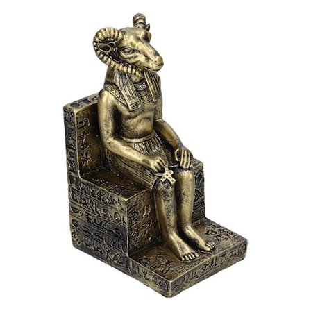 Egyptiske guder figur statue holdbar harpiks slitesterk klar tekstur utsøkt utførelse egyptisk sau statue (gull (SCS-V077-A1))