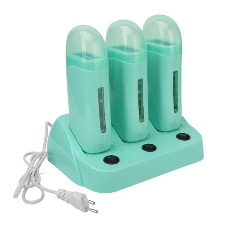 3st Roll On Depilatory Wax Warmer Män Kvinnor Hem Elektrisk Hårborttagning Vaxvärmare med bas för armhåla ben EU-kontakt 220V