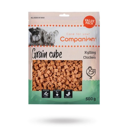 Companion - Companion Chicken Grain Cube 500g - Matskåler, Hundegobiter & Tyggeben til hund & katt på Doggie.no