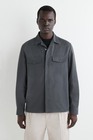 COS Men's Western Shirt in Grey