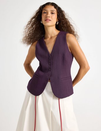 Lindex Vest Aina - Purple - XS