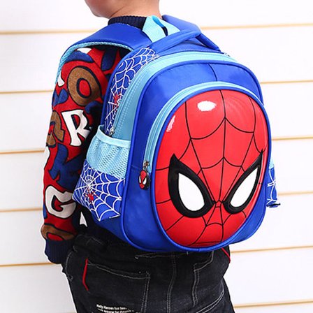 Spiderman ryggsäck skolväska superhjälte tecknad anime skolväska Dark blue