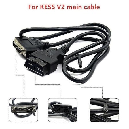 Kess V2 Kontakt Huvudtest 16-Pin Till 25-Pin Kabel Obd2 Diagnostikverktyg Obd-ii Adapterkablar Tuning Kit Db25 Pin-Konverterare Förlängningskablar