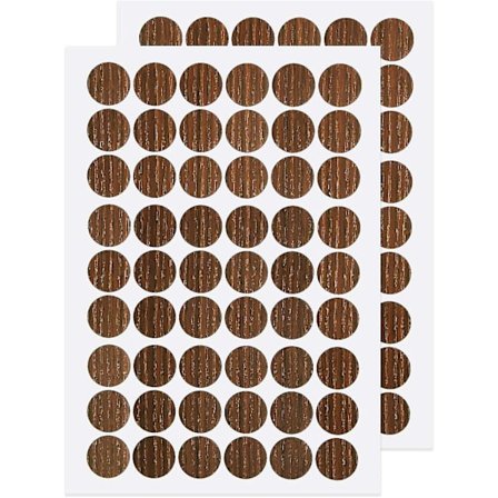 Skruehullklistremerker PVC-deksler Selvklebende, 21 mm dekorative klistremerker