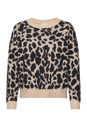 Viril Feami Mix O-Neck L/S Knit Top- Pullover Multi/mønstret Vila