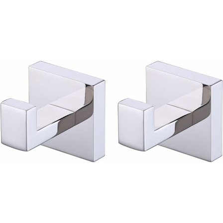 Pyyhekoukku Kylpyhuone Seinälle Asennettava 2 Kpl Koukut SUS304 Ruostumaton Teräs Pyyheteline Takkikoukku Keittiö Tuki Kiillotettu KLB