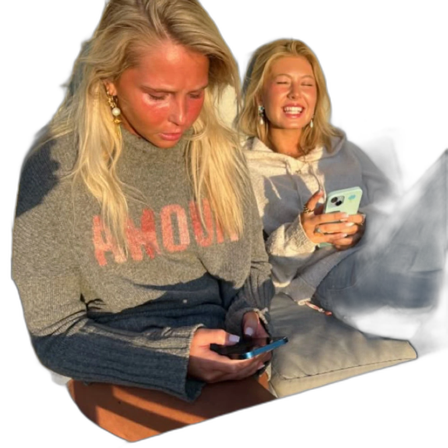 Grå stickad polotröja Zadig & Voltaire