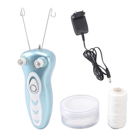 Elektrisk ansiktshårfjerner oppladbar epilator skånsom tråding 100-240V EU-plugg