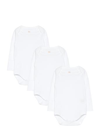 3 Pack Rib Jersey Long Sleeve Body Bodies Long-sleeved White Copenhagen Colors