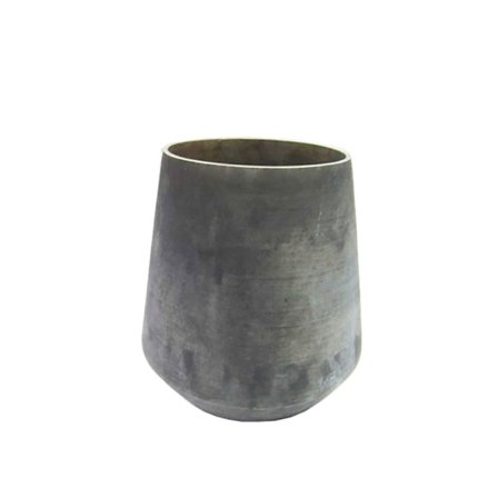 Lasinen tuikkukuppi, 15x15x16cm, harmaa/kulta