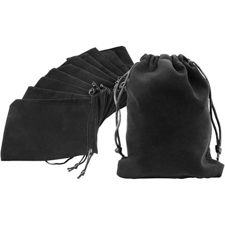 20 samettikorukäsilaukkua, 12x15 cm lahjapusseja nauhalla