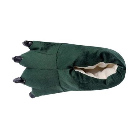 Unisex innesko Monster Claw Nyhet Plysj Pote Varm Myk Bomull Dyr Fantasy Cosplay Kostyme Sko Høst Vinter Innendørs(L Grønn)