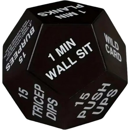 Liikuntanopat, 12-sivuinen treeninoppat, Fitness-nopat, Hauskoja oppimispelivarusteita kotikuntosalille treeniryhmille, Fitne