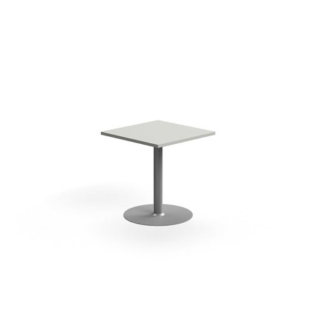 Bord VERTICUS, 700x700x720 mm, lysegrå/sølv