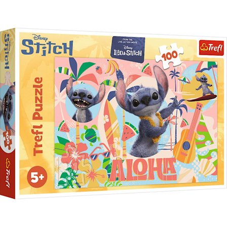 Disney Stitch Puslespil, 100 brikker med Stitch og venner