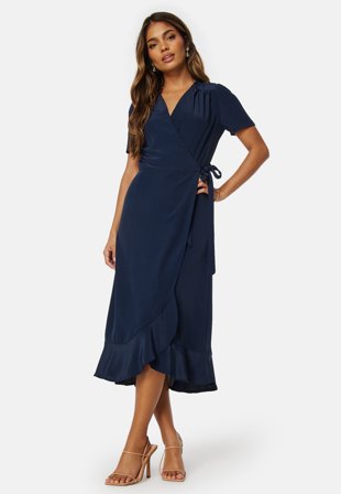 John Zack-Short Sleeve Wrap Dress-XS (UK8)