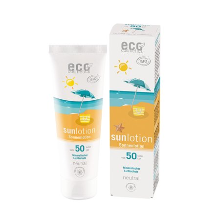 Eco Cosmetics Sollotion SPF50 Sheasmör & Nattljus 125 ml