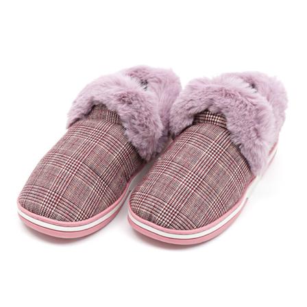 Dam Round Toe House Skor Plyschfoder Vintervarma Tofflor