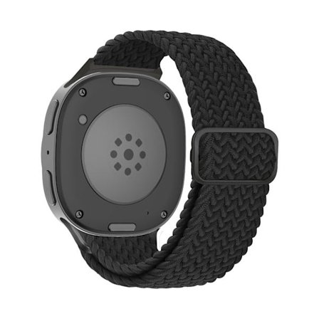 Armband för Samsung Galaxy Watch 8 40mm 44mm/Watch 8 Classic 46 mm vävd nylonrem (svart)