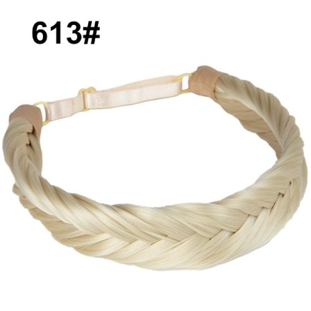 Syntetisk pandebånd med sildebensfletninger, hår 613 613