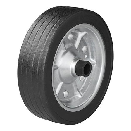 Stort reservehjul med massivt gummidæk, 220x50 mm, 300 kg kapacitet