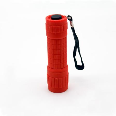 2 stk. Rød Mini Lommelykt Lommelykt Anti-Skli Bærbar Design fo
