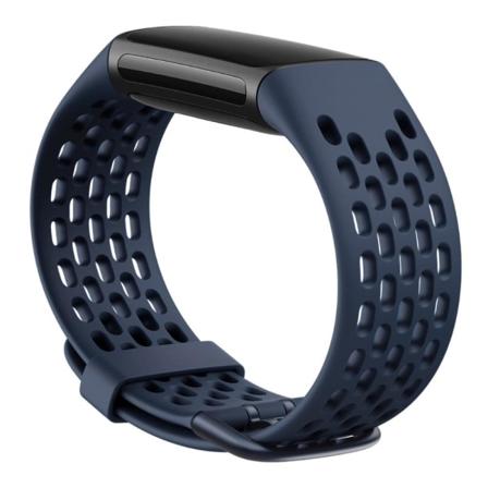Fitbit Charge 5 urrem i silikone med huller - Marine Blå Blue