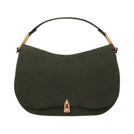 Coccinelle Magie Suede Tas , Groen , Dames , Maat: ONE Size Schoudertassen
