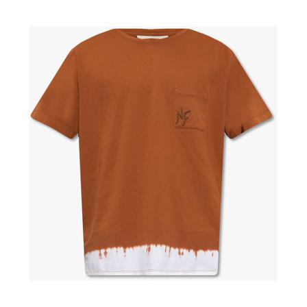 Nick Fouquet, T-shirt with logo Bruin, Heren, Maat:S,Katoen