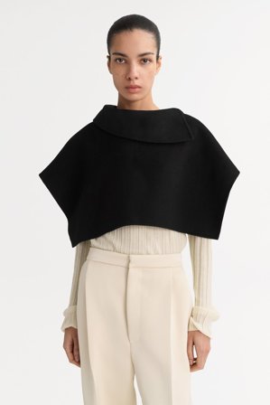 Soft Goat - Woven collar - Schal aus Kaschmir - One Size - Black