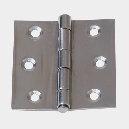 Charnière de bord, 50 x 50 mm, acier inoxydable résistant aux acides (AISI 316)