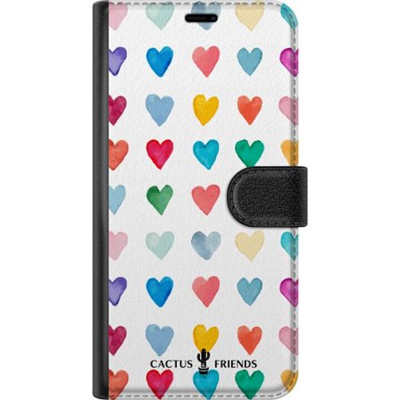 Kompatibelt Plånboksfodral till Xiaomi Xiaomi 15 Pro Cactus and Friends - Watercolor Love Grid