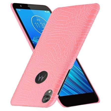 Croco Motorola Moto E6 kuoret - Pinkki
