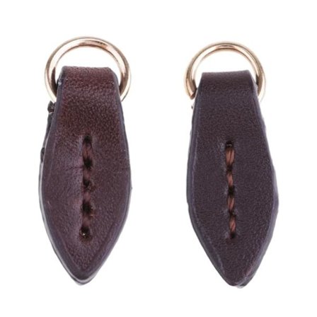 2 stk. Læder Spænde Kortpakke Hasp KAFFE